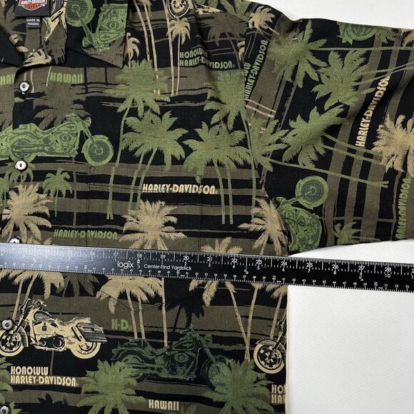 Vintage Harley Davidson Shirt Mens XL Hawaiian Aloha Motorcycle Tori Richard - Picture 4 of 11